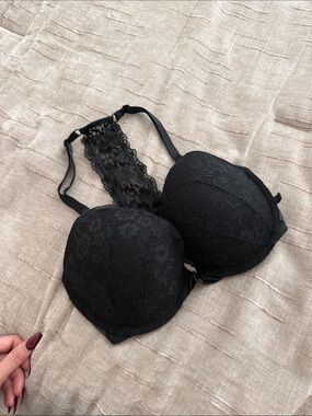 Victoria's Secret Black Lace Push-Up Racerback Bra